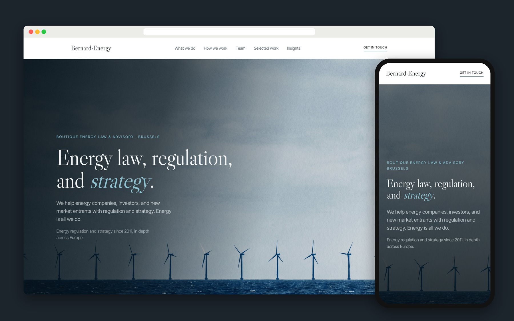 Home page, desktop and mobile