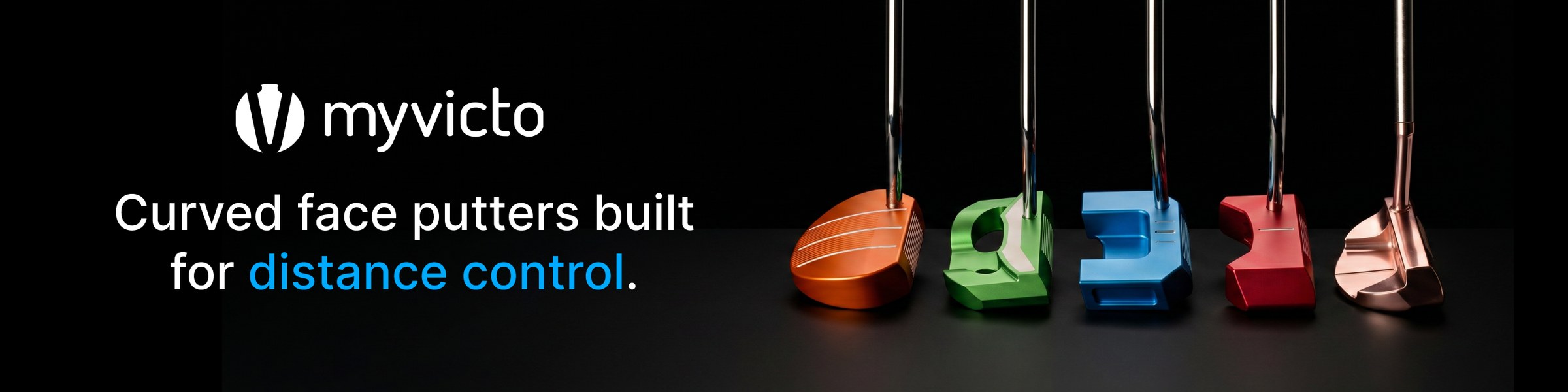 Email banner with the logo and the putter color range