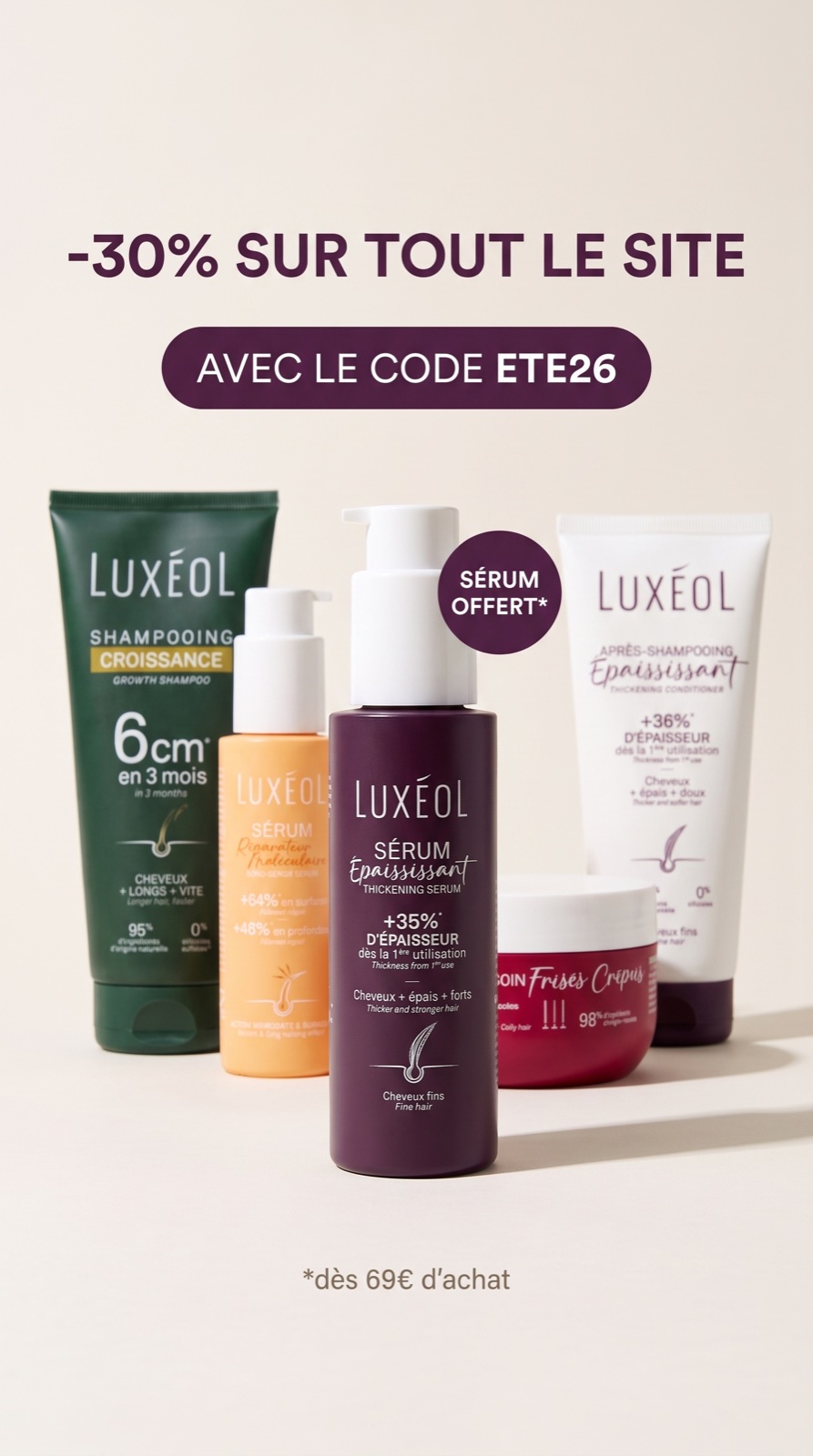 Luxéol static ad