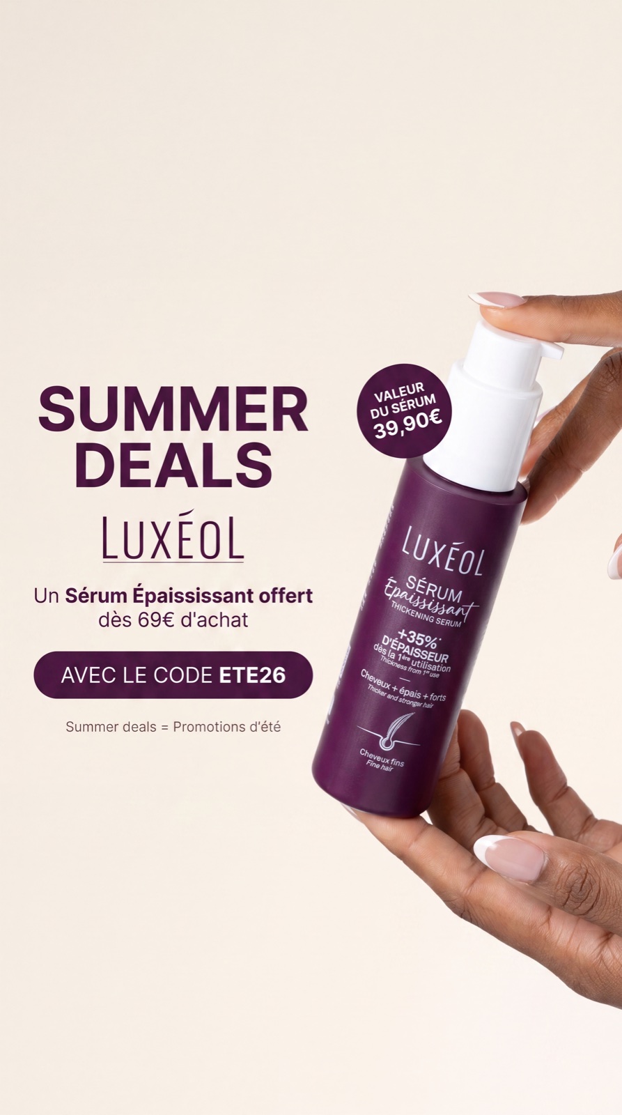 Luxéol static ad
