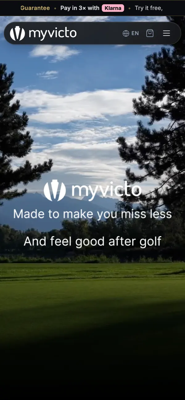 Myvicto home page on mobile